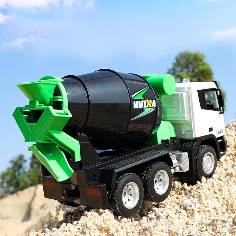 1:18 Scale Alloy Mixer Truck 9-Channel RC Remote-Controlled Engineering Vehicle - Outdoor Electric Model with Multi-Directional Movement