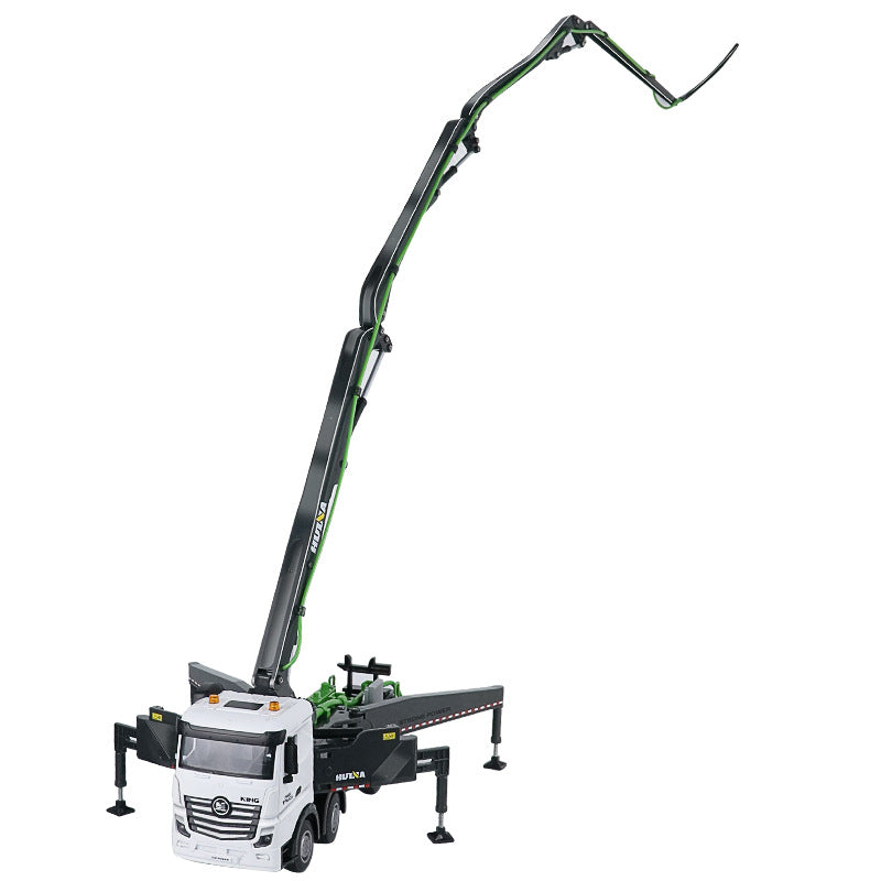 11-Channel Alloy Concrete Pump TruckRemote-Controlled Cement Transport Vehicle for Construction Site Simulation and Urban Engineering Operations