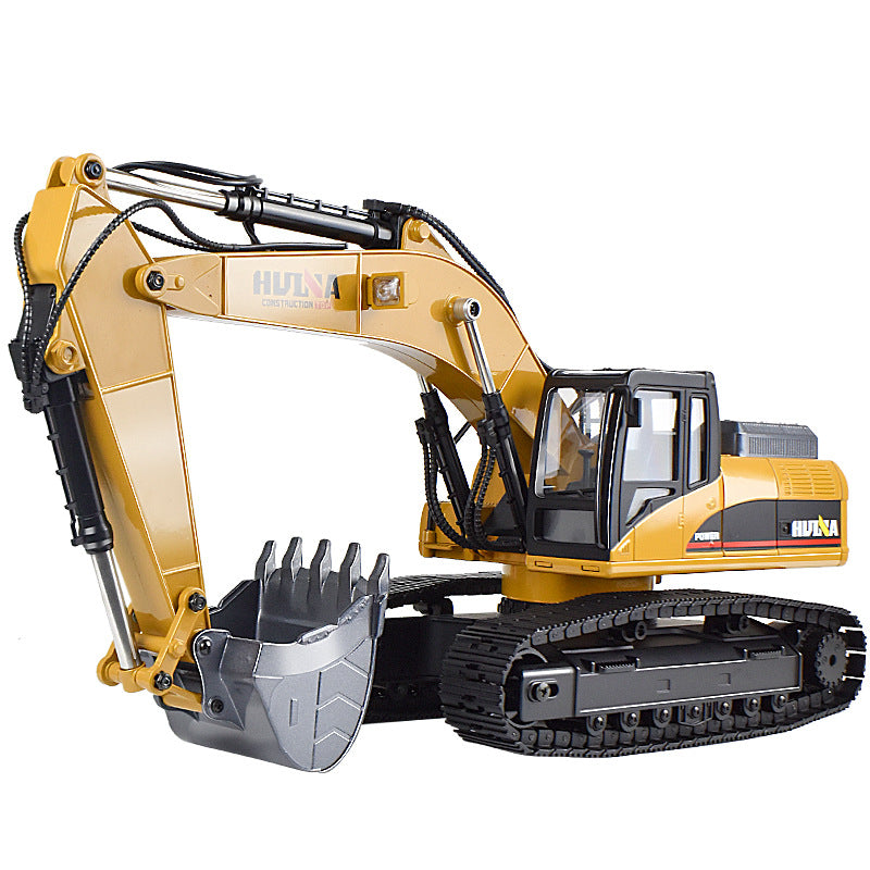 32-Channel Full-Alloy Demolition Machine 1:14 Scale Simulation Engineering Vehicle with Hydraulic Log Grabber and Excavator Functions - Professional Grade Remote-Controlled Model