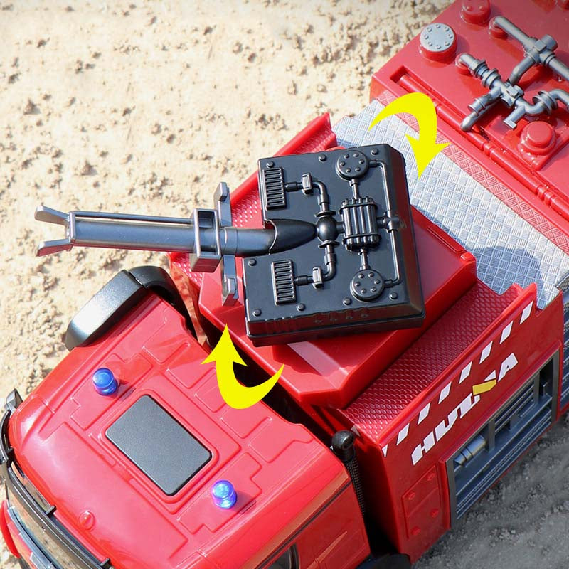 22-Channel 1:14 Scale Fire Truck Model with One-Touch Water Spray, Sound & Light Rescue Function, Van-Style Design, Professional RC Firefighting Vehicle