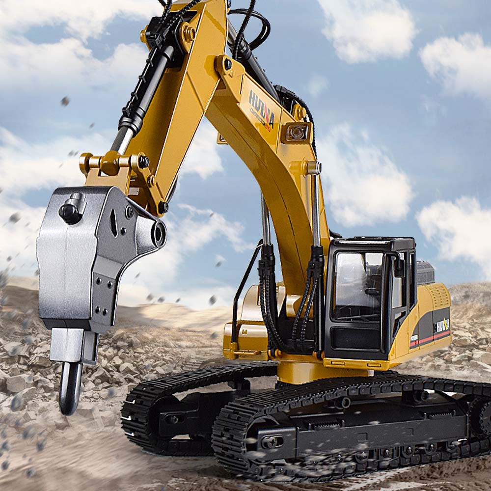 32-Channel Full-Alloy Demolition Machine 1:14 Scale Simulation Engineering Vehicle with Hydraulic Log Grabber and Excavator Functions - Professional Grade Remote-Controlled Model