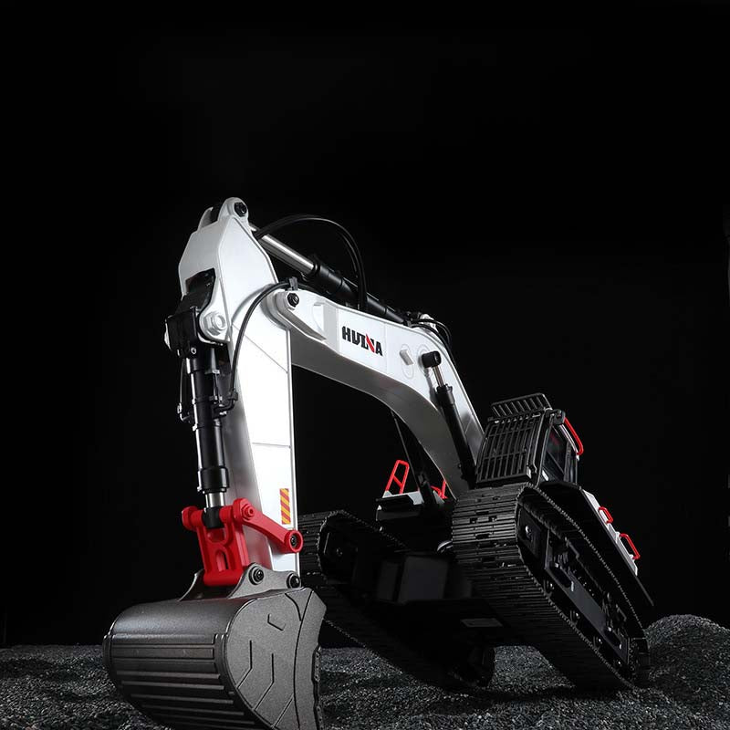 1:14 Alloy Excavator15-Channel Remote-Controlled Modified Model with Lead Screw Transmission, Interchangeable Multi-Head Attachments, Crawler-Type Engineering Vehicle