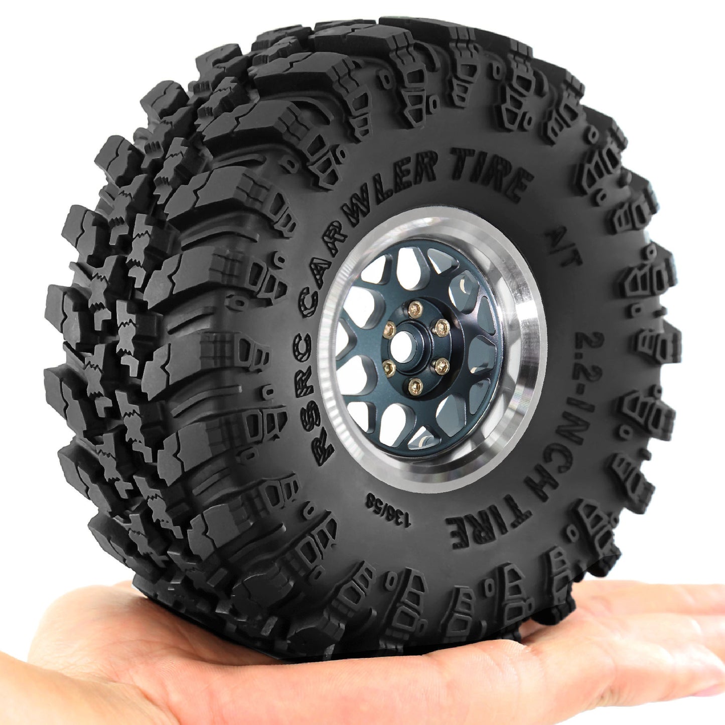 RC Off-Road Vehicle Metal Beadlock Wheel Upgrade Kit (4pcs) for 2.2-inch Tires