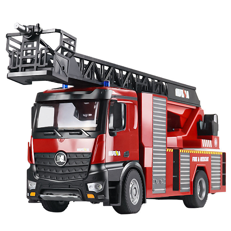 22-Channel 1:14 Scale Professional Fire Ladder Truck Model with Rescue Simulation and Light/Sound Effects