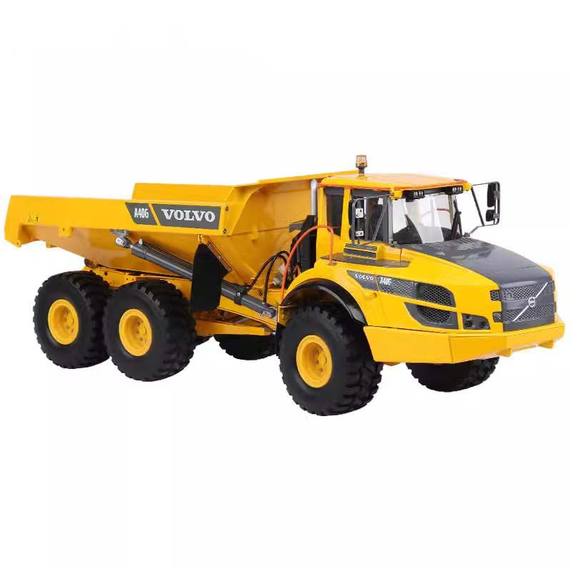 1:16 Scale Electric Cylinder All-Alloy Articulated Truck Model - Professional Engineering Transport Simulation