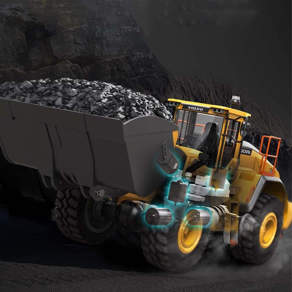 RC Alloy Loader - 1:16 Scale Full-Proportion Screw-Driven 4WD Dozer-Shovel Engineering Model Vehicle