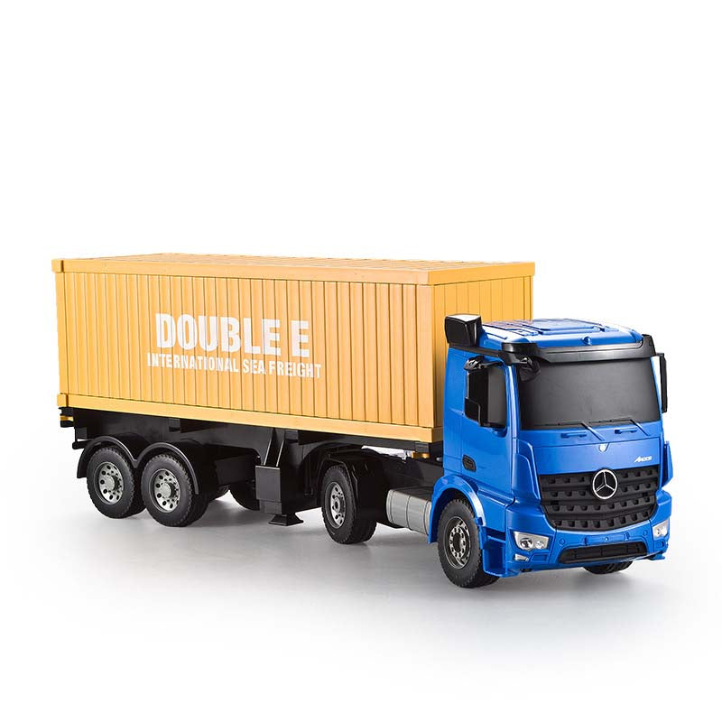 RC Remote-Control Container Truck Model - High-Precision Engineering Transport Vehicle with Electric Charging Design