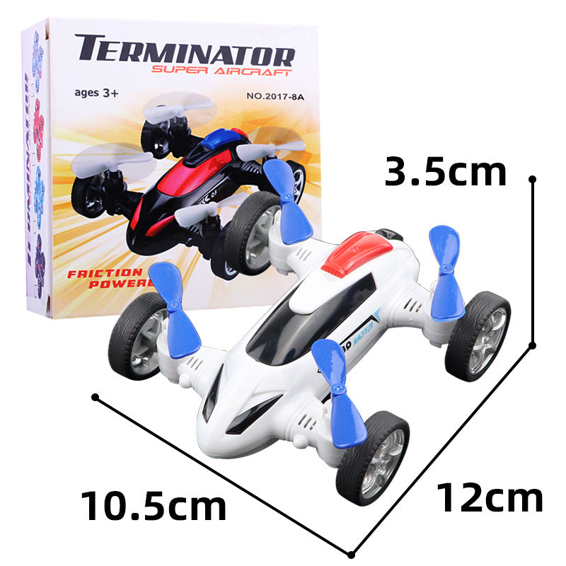 Four-wheeled toy car with fan blades, various colors