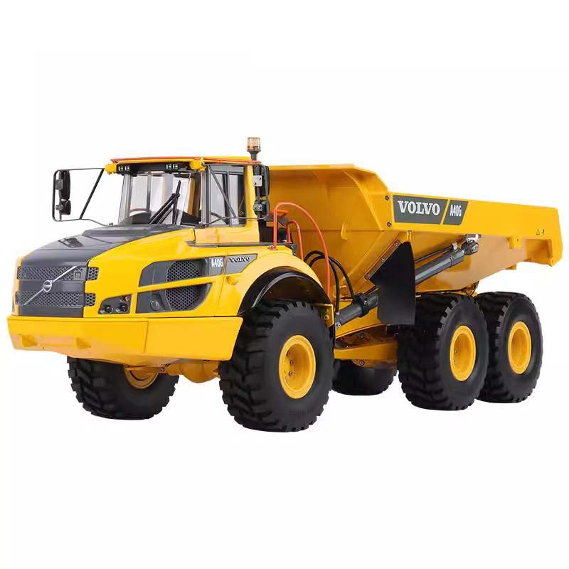 1:16 Scale Electric Cylinder All-Alloy Articulated Truck Model - Professional Engineering Transport Simulation