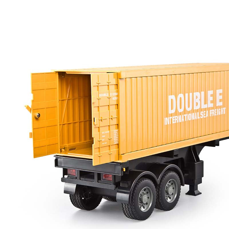RC Remote-Control Container Truck Model - High-Precision Engineering Transport Vehicle with Electric Charging Design