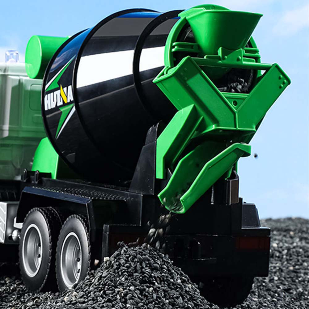 1:18 Scale Alloy Mixer Truck 9-Channel RC Remote-Controlled Engineering Vehicle - Outdoor Electric Model with Multi-Directional Movement