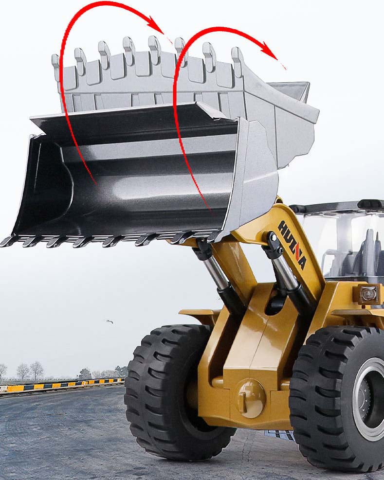 1/14Electric Alloy RC Loader with Screw Drive Engineering Vehicle Model - Remote-Controlled Dozing Equipment