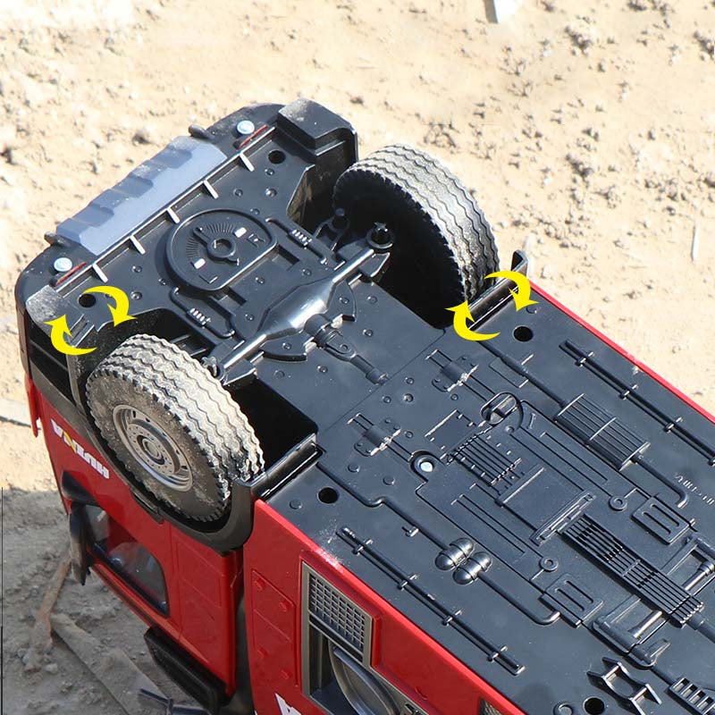 22-Channel 1:14 Scale Fire Truck Model with One-Touch Water Spray, Sound & Light Rescue Function, Van-Style Design, Professional RC Firefighting Vehicle