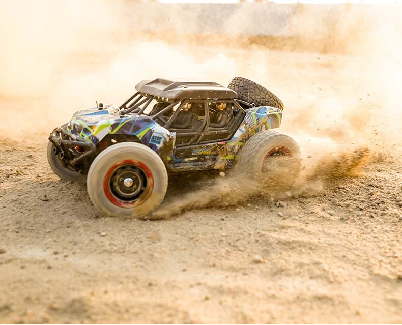 Professional 1:16 scale 4WD brushless RC high-speed racing car, desert racing and off-road drifting specialist, extreme handling performance, built for hardcore enthusiasts