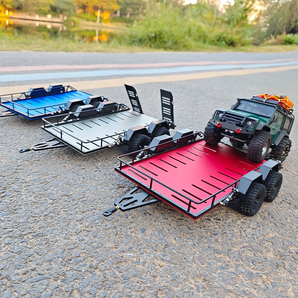 1:18 Scale 4-Wheel Simulation Trailer - No-Drill Installation Professional Vehicle Accessory