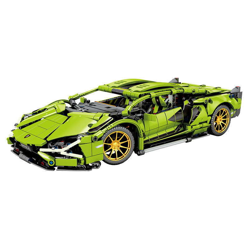 Building block toys get off the car, colorful colors