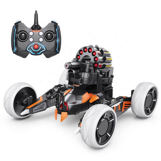 Toy car, black and gray accessories, cool car