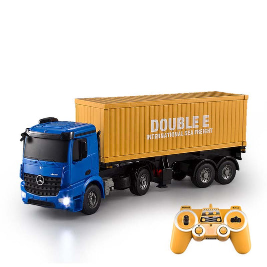 RC Remote-Control Container Truck Model - High-Precision Engineering Transport Vehicle with Electric Charging Design