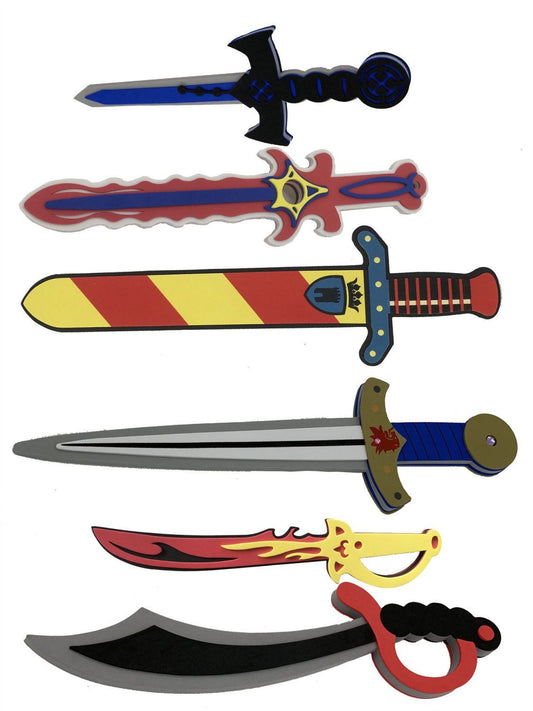 Rubber toy knife, toy shield