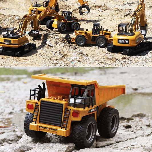 Alloy Electric Remote-Controlled Dump Truck 2.4G Wireless Operation with Independent Lifting Hopper - Engineering Transport Model Vehicle