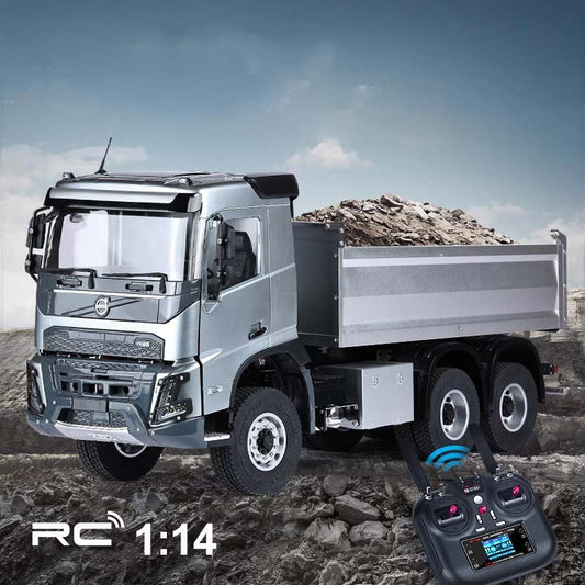 1:14 Scale Professional Remote-Control Electric Dump Truck All-Alloy Model - 7.4V/3000mAh High-Capacity Engineering Transport Simulation