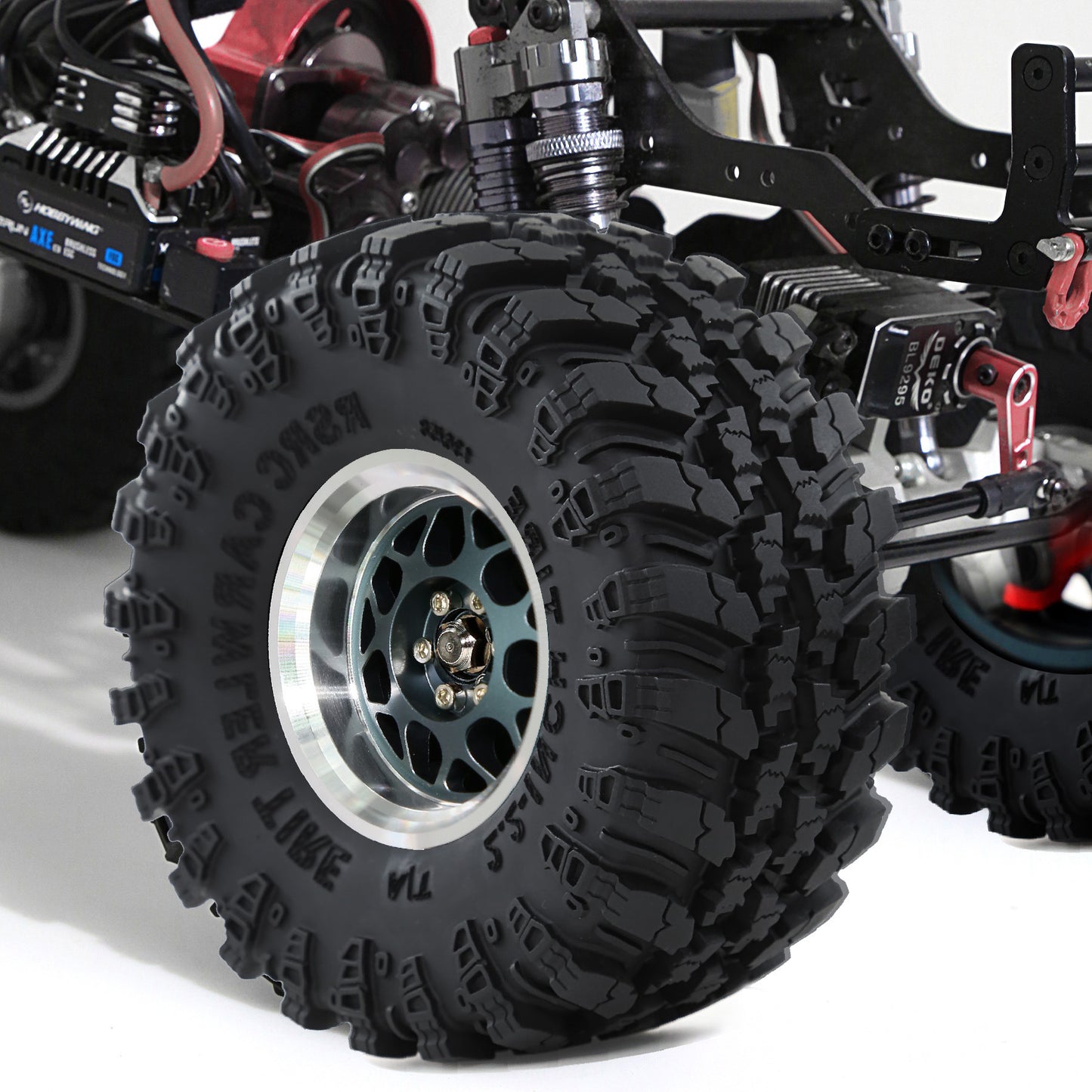 RC Off-Road Vehicle Metal Beadlock Wheel Upgrade Kit (4pcs) for 2.2-inch Tires