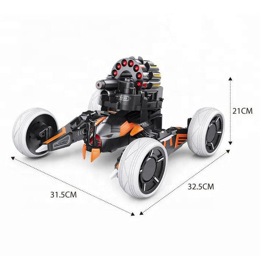 Toy car, black and gray accessories, cool car