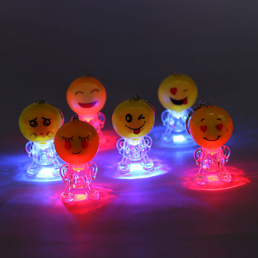 Toy keychain, round, plastic