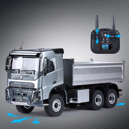 1:14 Scale Professional Remote-Control Electric Dump Truck All-Alloy Model - 7.4V/3000mAh High-Capacity Engineering Transport Simulation