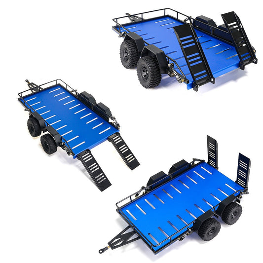 1:18 Scale 4-Wheel Simulation Trailer - No-Drill Installation Professional Vehicle Accessory