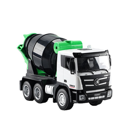 1:18 Scale Alloy Mixer Truck 9-Channel RC Remote-Controlled Engineering Vehicle - Outdoor Electric Model with Multi-Directional Movement