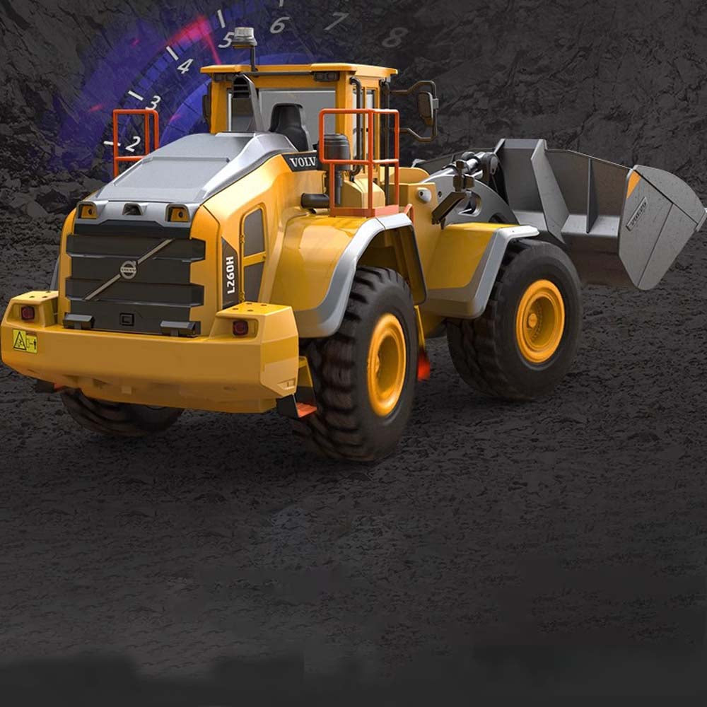 RC Alloy Loader - 1:16 Scale Full-Proportion Screw-Driven 4WD Dozer-Shovel Engineering Model Vehicle