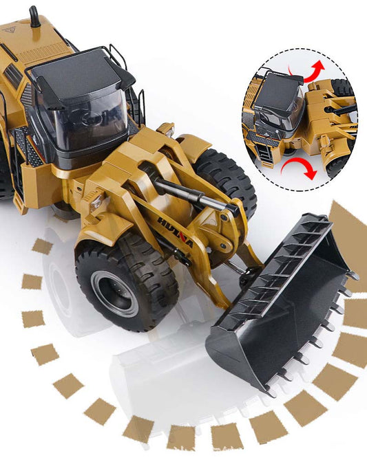 1/14Electric Alloy RC Loader with Screw Drive Engineering Vehicle Model - Remote-Controlled Dozing Equipment
