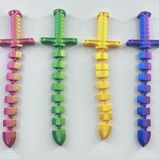 Plastic toy knife, retractable