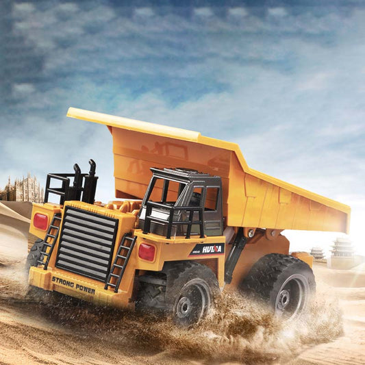 Alloy Electric Remote-Controlled Dump Truck 2.4G Wireless Operation with Independent Lifting Hopper - Engineering Transport Model Vehicle