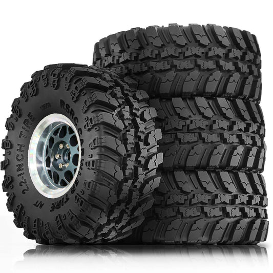 RC Off-Road Vehicle Metal Beadlock Wheel Upgrade Kit (4pcs) for 2.2-inch Tires